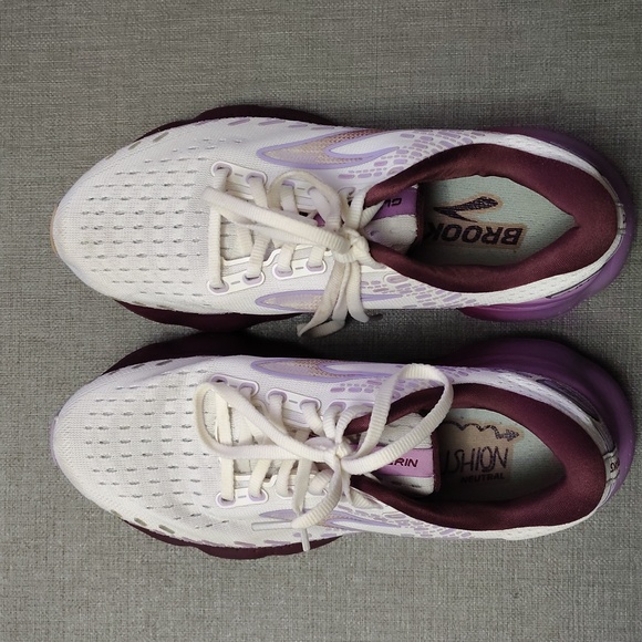 Brooks Women's White and Purple Sneakers - Picture 2 of 4